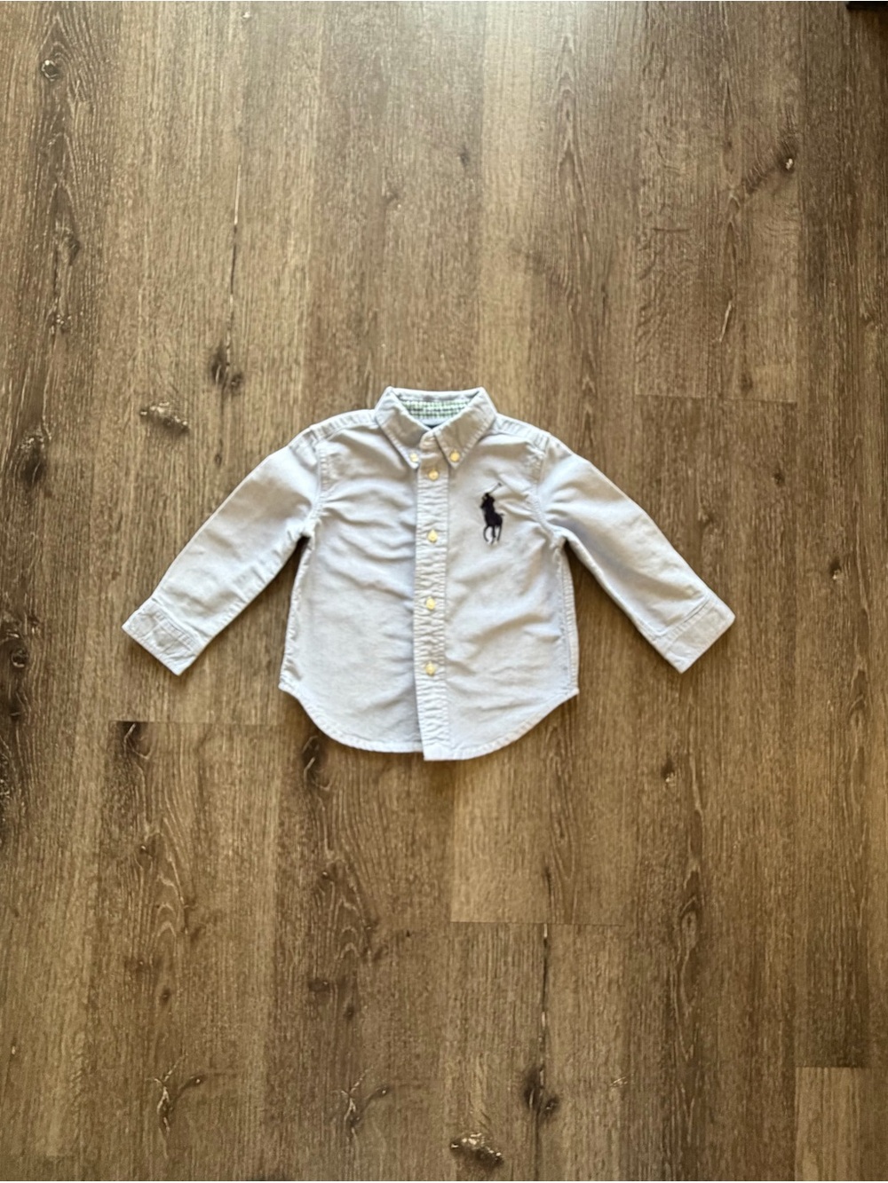 Ralph Lauren Light Blue Button-Down Shirt with Navy Pony